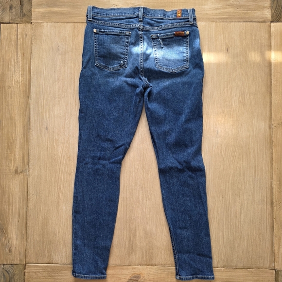 7 For All Mankind “The Skinny” Distressed Skinny Jeans – Size 30 - Picture 2 of 12